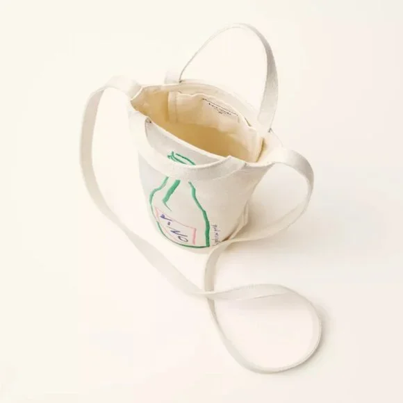 Kate Spade x Target Wine Embroidered Canvas Tote Bag - Picture 3 of 6